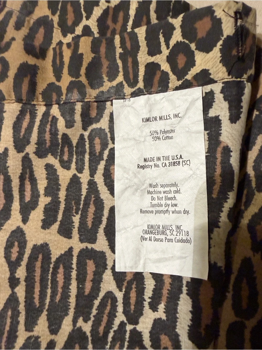 Kimlor Mills Brown and Black Leopard Print Shower Curtain